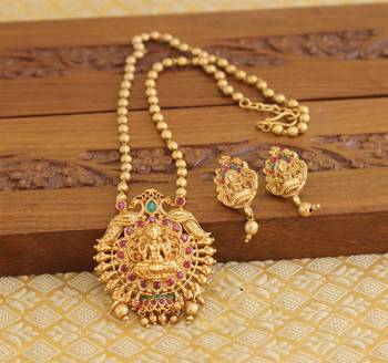 Matte finish temple necklace set 2