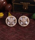White color american diamond earrings