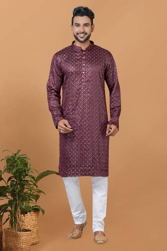 Premium Collection Of Trendy Designer Kurta Pyjama Readymade Men's Wear