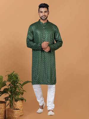 Premium Collection Of Trendy Designer Kurta Pyjama Readymade Men's Wear 1
