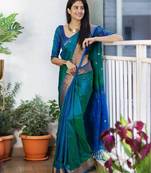  Silk Blend Sarees With Blouse