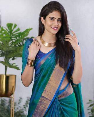 Silk Blend Sarees With Blouse 2