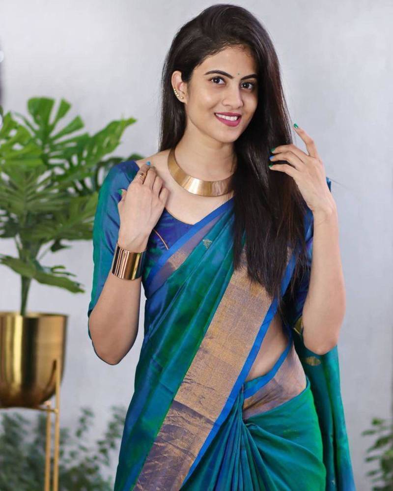  Silk Blend Sarees With Blouse