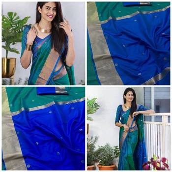  Silk Blend Sarees With Blouse 3