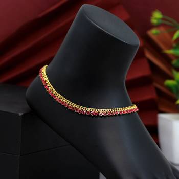 Rani color rhinestone anklets 1