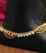 White color rhinestone anklets