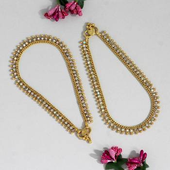Rainblow color rhinestone anklets 2