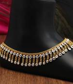 White color rhinestone anklets