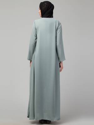 Nazneen front open with Zip Daily wear Basic Abaya/ Burqa/ Naqab 2