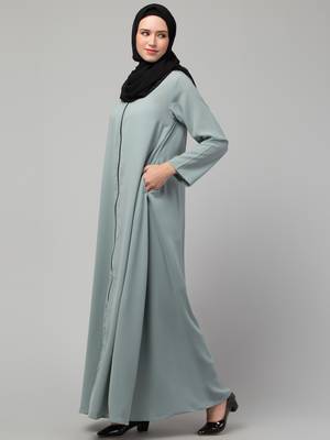 Nazneen front open with Zip Daily wear Basic Abaya/ Burqa/ Naqab 3