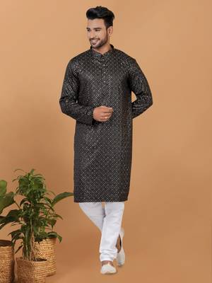 Premium Collection Of Trendy Designer Kurta Pyjama Readymade Men's Wear 1