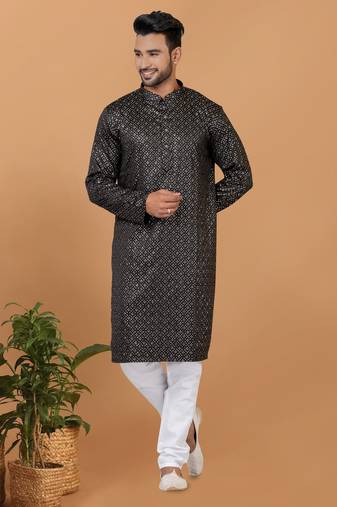 Premium Collection Of Trendy Designer Kurta Pyjama Readymade Men's Wear