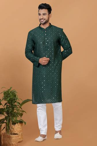 Premium Collection Of Trendy Designer Kurta Pyjama Readymade Men's Wear