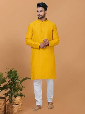 Premium Collection Of Trendy Designer Kurta Pyjama Readymade Men's Wear 1