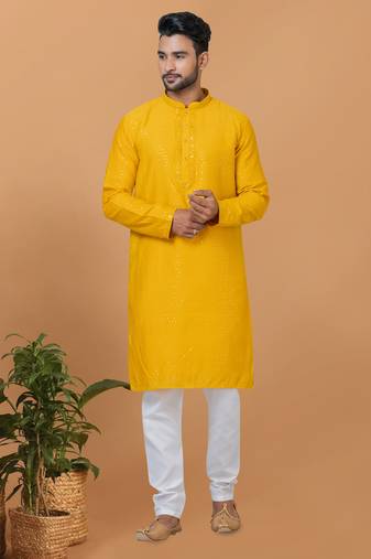 Premium Collection Of Trendy Designer Kurta Pyjama Readymade Men's Wear
