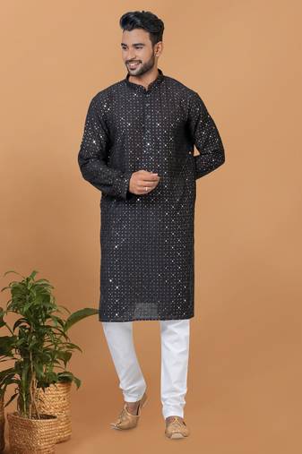 Premium Collection Of Trendy Designer Kurta Pyjama Readymade Men's Wear