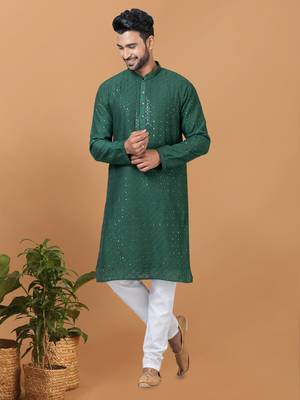 Premium Collection Of Trendy Designer Kurta Pyjama Readymade Men's Wear 1