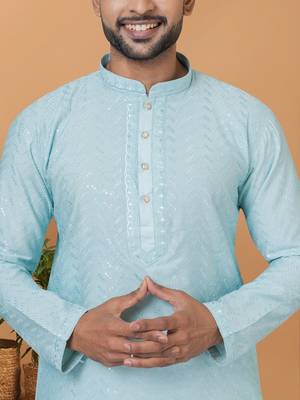 Premium Collection Of Trendy Designer Kurta Pyjama Readymade Men's Wear 2