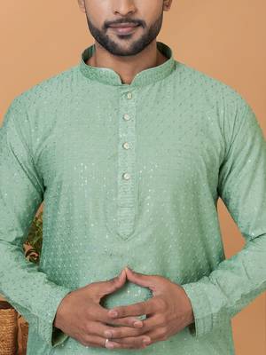 Premium Collection Of Trendy Designer Kurta Pyjama Readymade Men's Wear 2