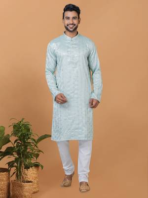 Premium Collection Of Trendy Designer Kurta Pyjama Readymade Men's Wear 1