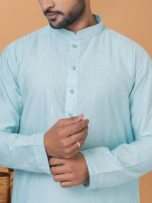 Premium Collection Of Trendy Designer Kurta Pyjama Readymade Men's Wear 2