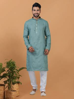Premium Collection Of Trendy Designer Kurta Pyjama Readymade Men's Wear 1