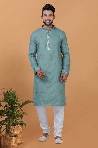 Premium Collection Of Trendy Designer Kurta Pyjama Readymade Men's Wear