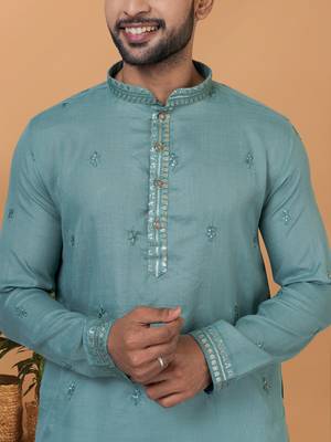 Premium Collection Of Trendy Designer Kurta Pyjama Readymade Men's Wear 2