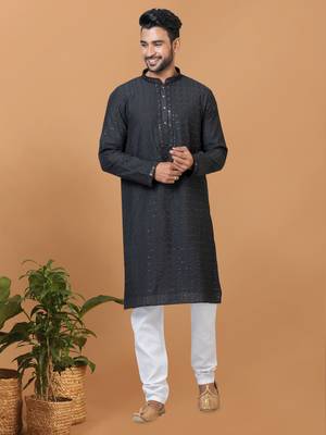 Premium Collection Of Trendy Designer Kurta Pyjama Readymade Men's Wear 1