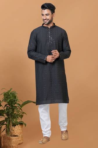 Premium Collection Of Trendy Designer Kurta Pyjama Readymade Men's Wear