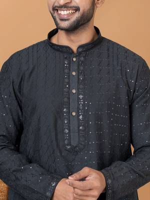 Premium Collection Of Trendy Designer Kurta Pyjama Readymade Men's Wear 2