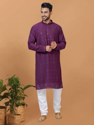 Premium Collection Of Trendy Designer Kurta Pyjama Readymade Men's Wear 1