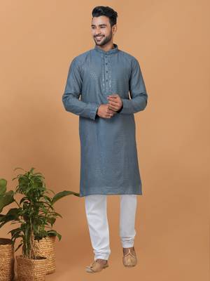Premium Collection Of Trendy Designer Kurta Pyjama Readymade Men's Wear 1