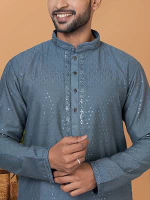 Premium Collection Of Trendy Designer Kurta Pyjama Readymade Men's Wear 2