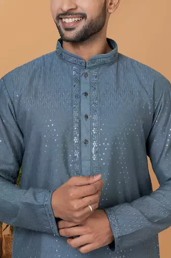 Premium Collection Of Trendy Designer Kurta Pyjama Readymade Men's Wear