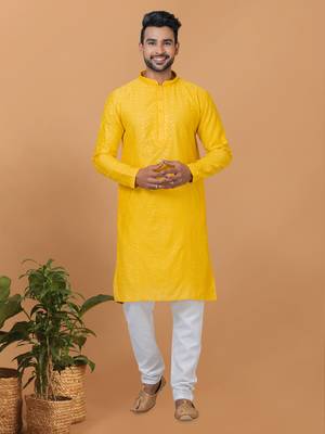 Premium Collection Of Trendy Designer Kurta Pyjama Readymade Men's Wear 1