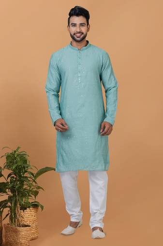 Premium Collection Of Trendy Designer Kurta Pyjama Readymade Men's Wear