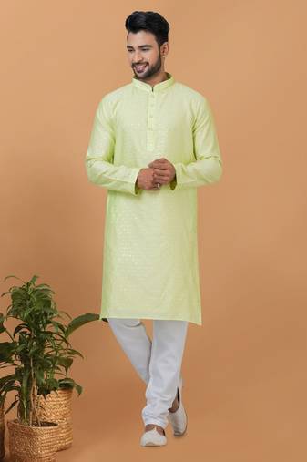 Premium Collection Of Trendy Designer Kurta Pyjama Readymade Men's Wear