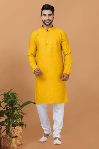 Premium Collection Of Trendy Designer Kurta Pyjama Readymade Men's Wear