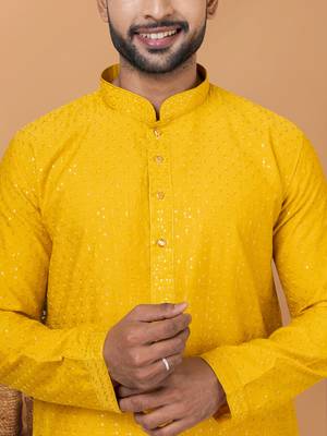 Premium Collection Of Trendy Designer Kurta Pyjama Readymade Men's Wear 2