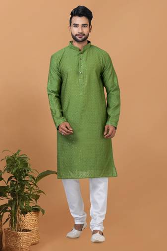 Premium Collection Of Trendy Designer Kurta Pyjama Readymade Men's Wear