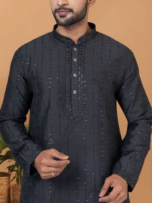 Premium Collection Of Trendy Designer Kurta Pyjama Readymade Men's Wear 2