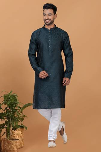 Premium Collection Of Trendy Designer Kurta Pyjama Readymade Men's Wear