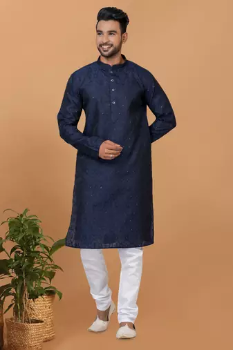 Premium Collection Of Trendy Designer Kurta Pyjama Readymade Men's Wear
