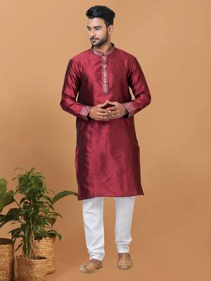 Premium Collection Of Trendy Designer Kurta Pyjama Readymade Men's Wear 1