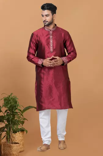 Premium Collection Of Trendy Designer Kurta Pyjama Readymade Men's Wear