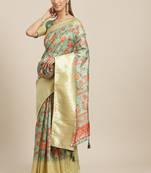 Serona fabrics women's banasari zari weaving silk saree with blouse