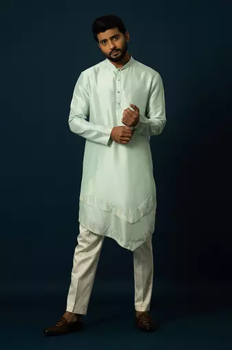 Seafoam double layered kurta set