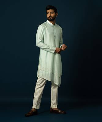 Seafoam double layered kurta set 3