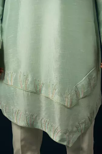 Seafoam double layered kurta set
